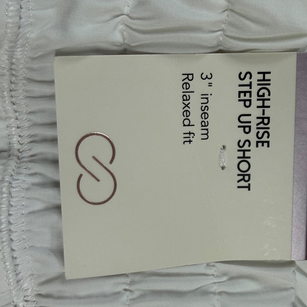 CALIA Step Up Short Womens Medium Pure White High-Rise Athletic Running Shorts - Picture 6 of 10
